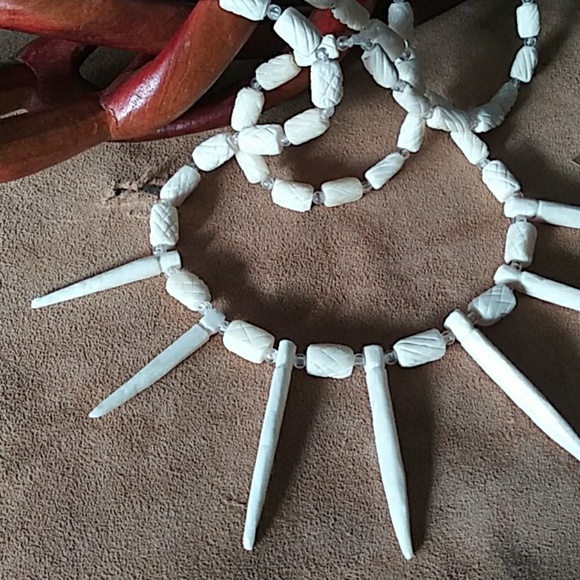 Carved Bone Necklace - Picture 3 of 4